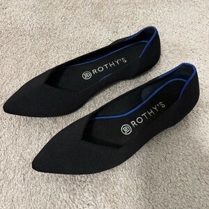 Rothy’s Black Point Toe Flats Shoes